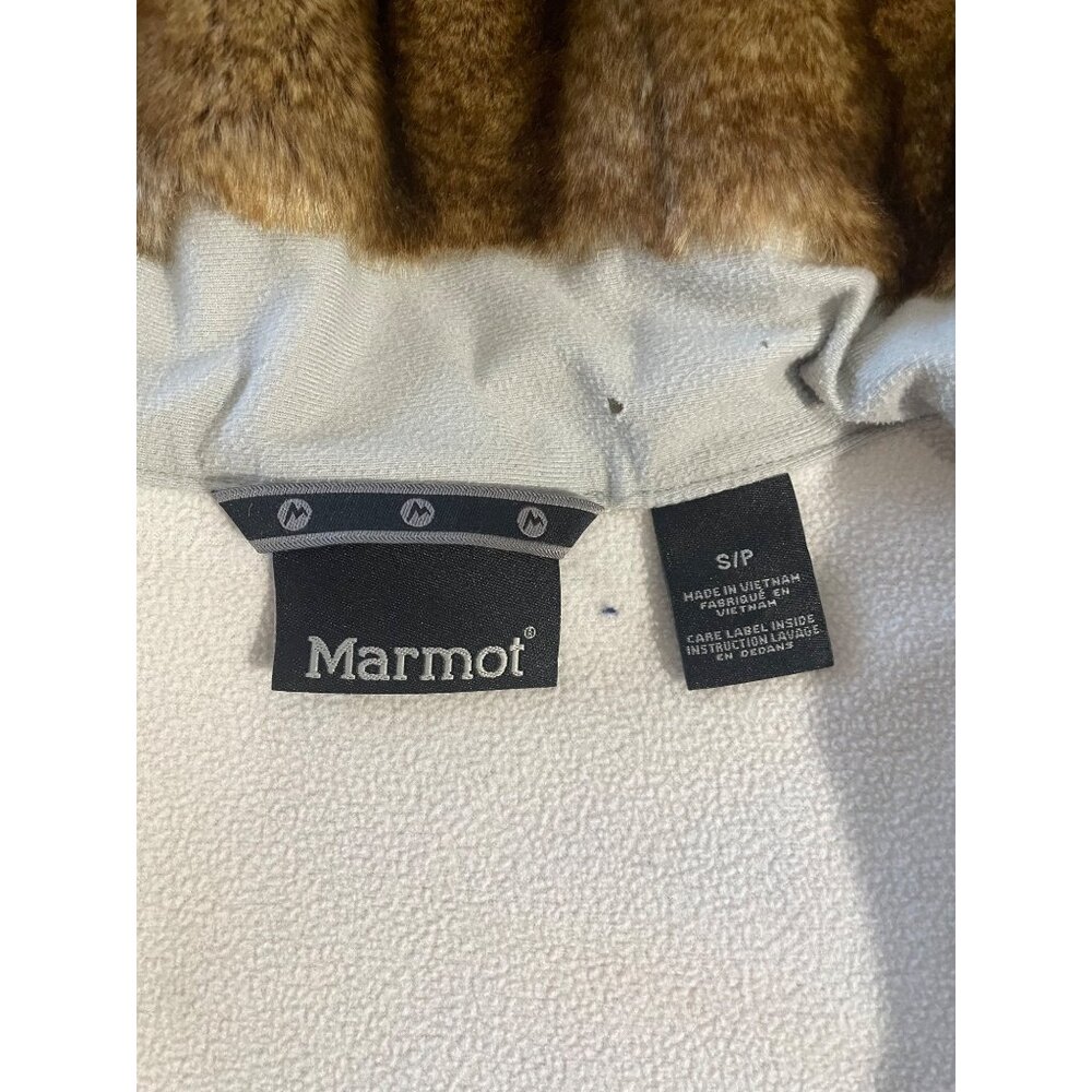 Marmot Hooded Softshell Full Zip Vest Fleece Interior Ivory Cream S vegan Outdoo - Picture 5 of 16